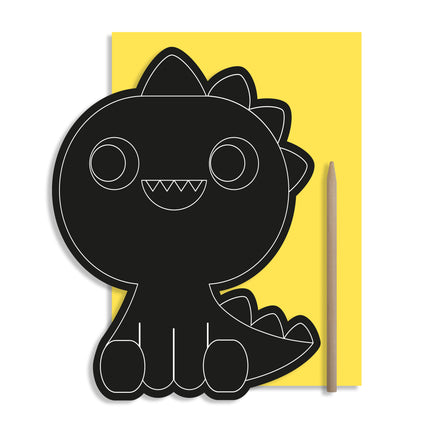 Scratch Art Card - Dinosaur