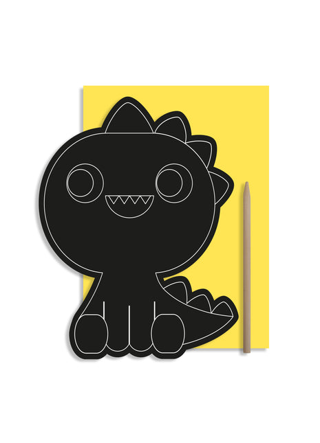 Scratch Art Card - Dinosaur