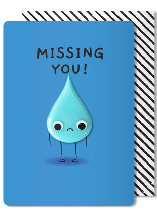Missing You Tear Magnet Card