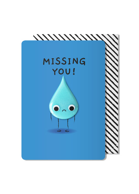 Missing You Tear Magnet Card