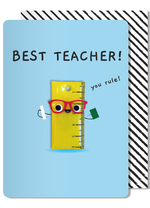 Best Teacher Magnet Card