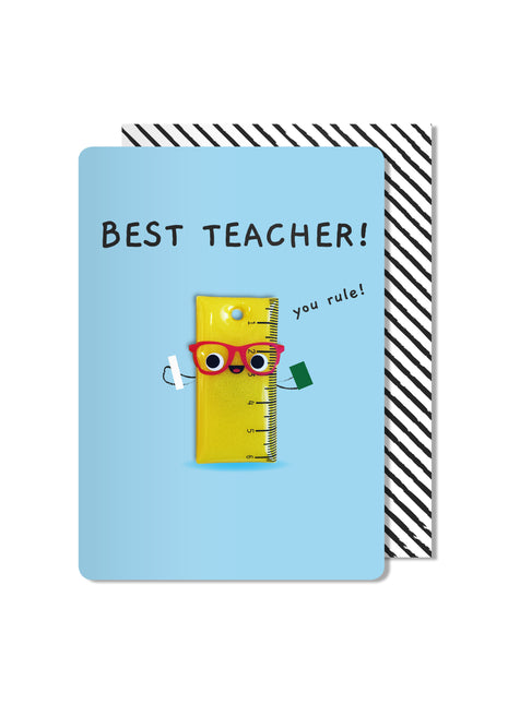 Best Teacher Magnet Card