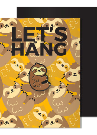 Enamel Sloth Pin Card