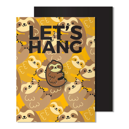 Enamel Sloth Pin Card