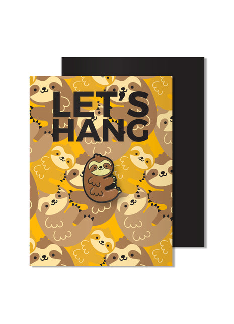 Carte d’épingle de paresseux en émail