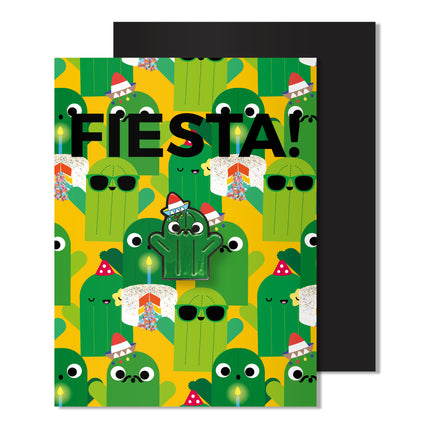 Enamel Cactus Pin Card