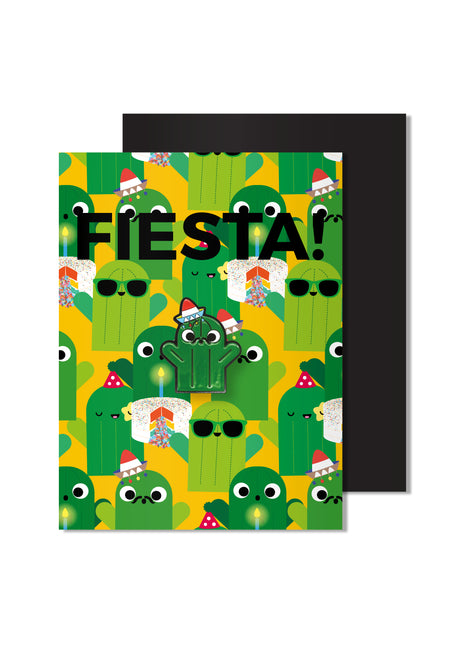 Carte d’épingle de cactus en émail