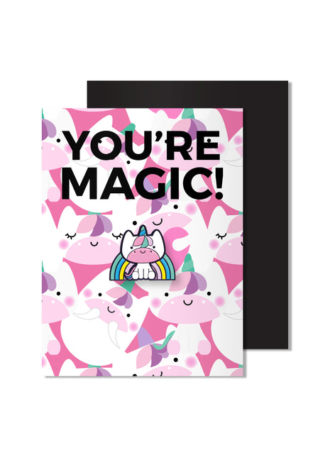 Carte à épingles licorne en émail