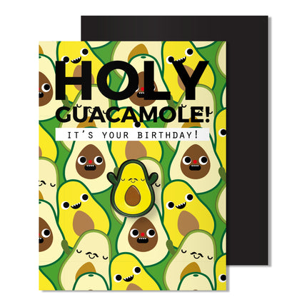 Enamel Avocado Pin Card