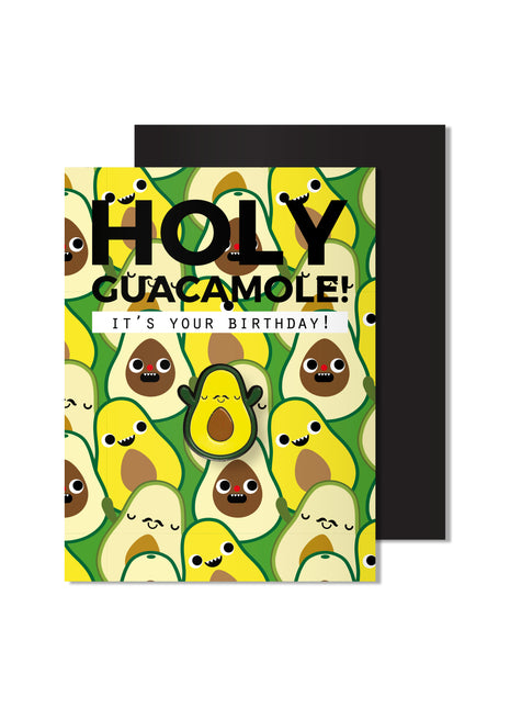 Enamel Avocado Pin Card