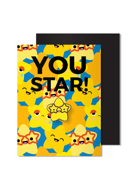 Carte à épingler étoile en émail