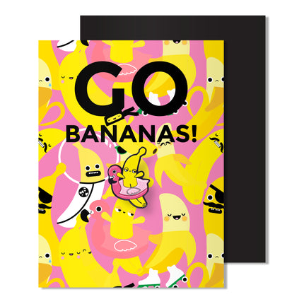 Enamel Bananas Pin Card
