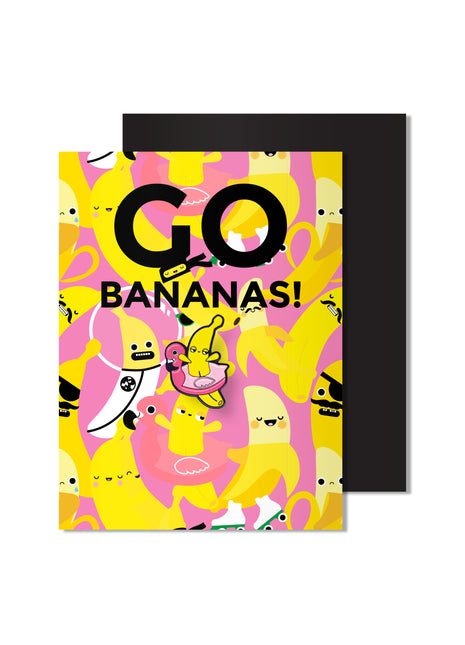 Carte d’épingle de bananes en émail