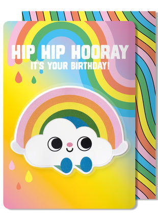 Cloud Puffy Sticker Birthday Card