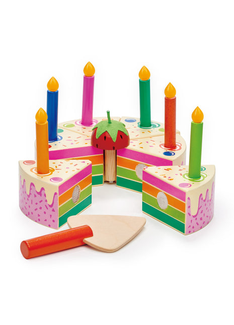 Gâteau d'anniversaire arc-en-ciel