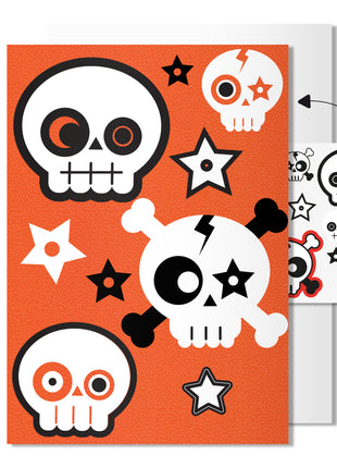 Skull Card with Tattoo Stickers