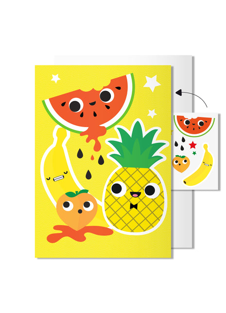Fruit Card with Tattoo Stickers