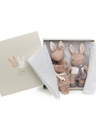 Coffret cadeau lapin taupe Baby Threads