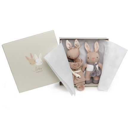 Coffret cadeau lapin taupe Baby Threads