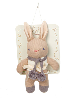 Baby Threads Taupe Bunny Rattle