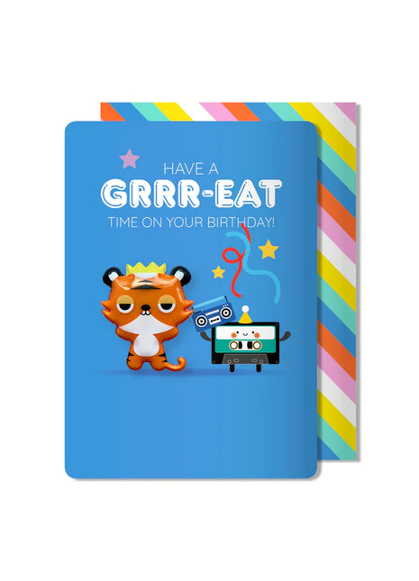 Carte aimantée Tigre d'anniversaire