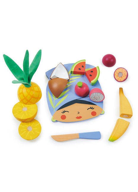 Planche à découper pour fruits tropicaux