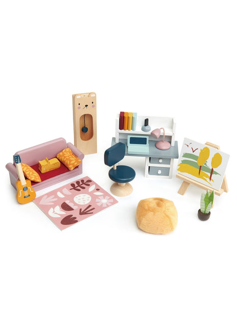 Meubles d'étude pour maison de poupées