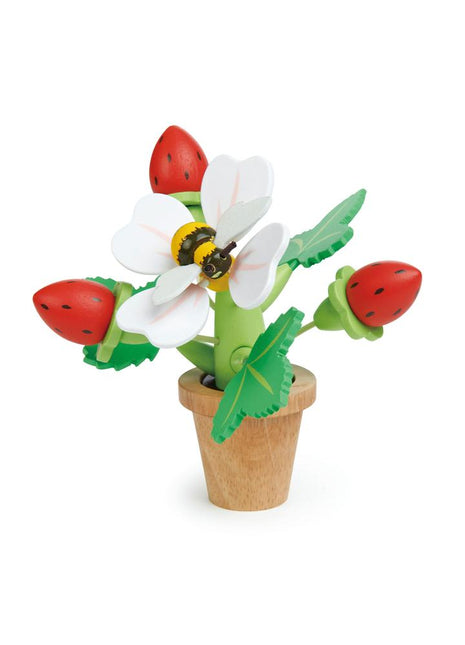 Pot de fleur de fraise