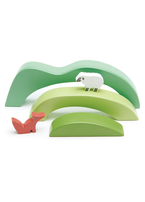 Vue sur les collines verdoyantes